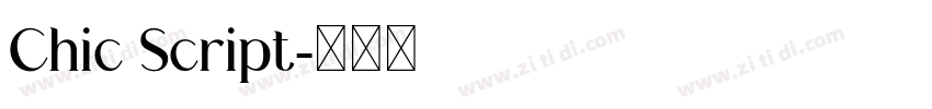 Chic Script字体转换